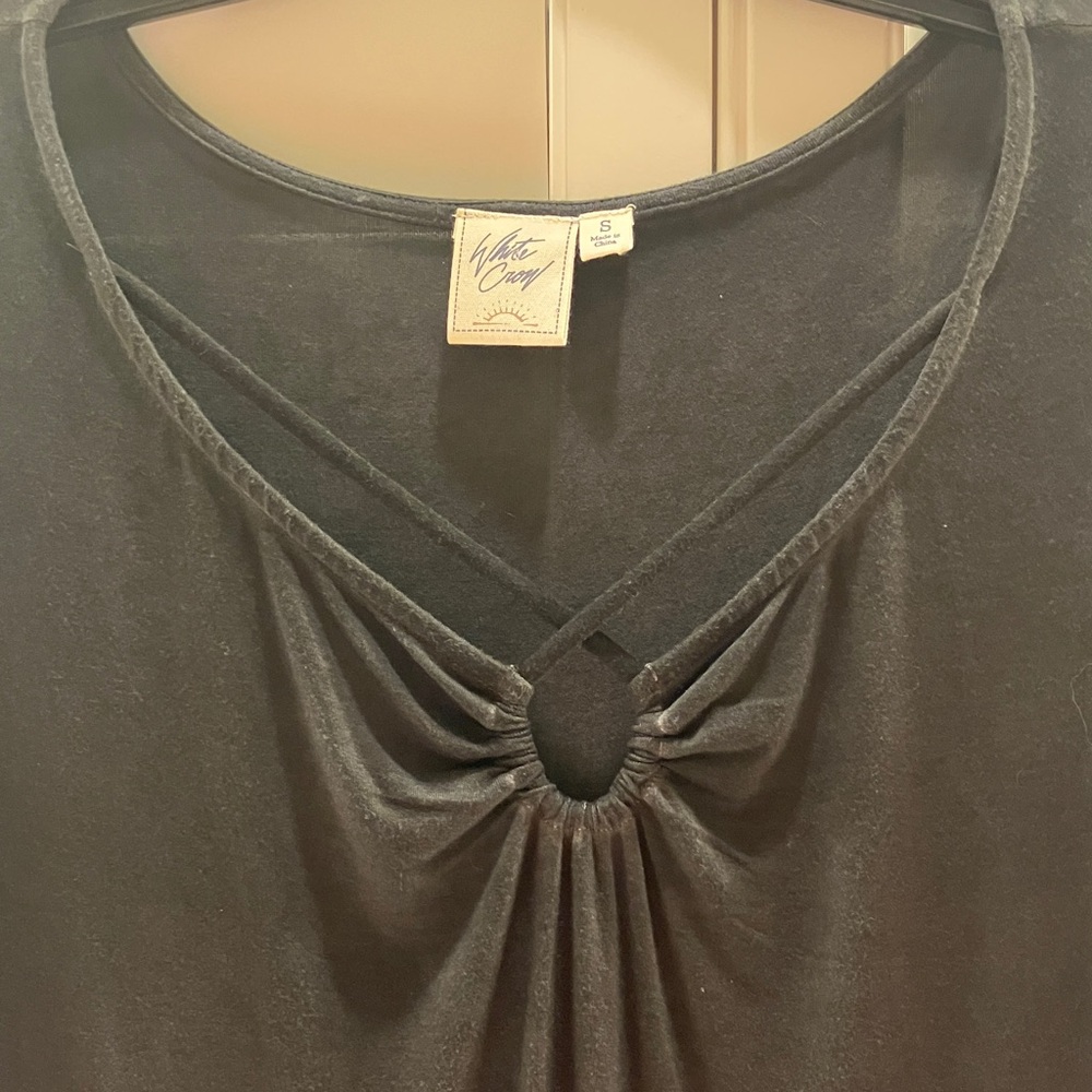 White Crow Black Gray Long Sleeve Top - Picture 2 of 4